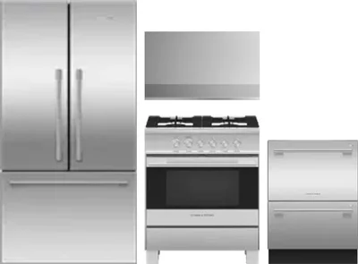 4 Piece Package Includes Refrigerator, Range, Hood And Dishwasher